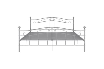 Sengeramme grå metall 200x200 cm - Grå - Møbler - Senger - Sengeramme & sengestamme