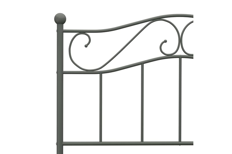 Sengeramme grå metall 90x200 cm - Grå - Møbler - Senger - Sengeramme & sengestamme