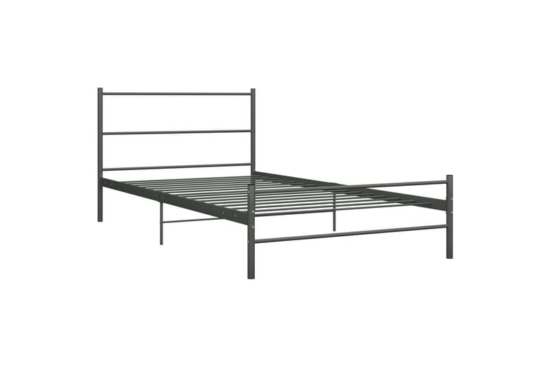 Sengeramme grå metall 90x200 cm - Møbler - Senger - Sengeramme & sengestamme