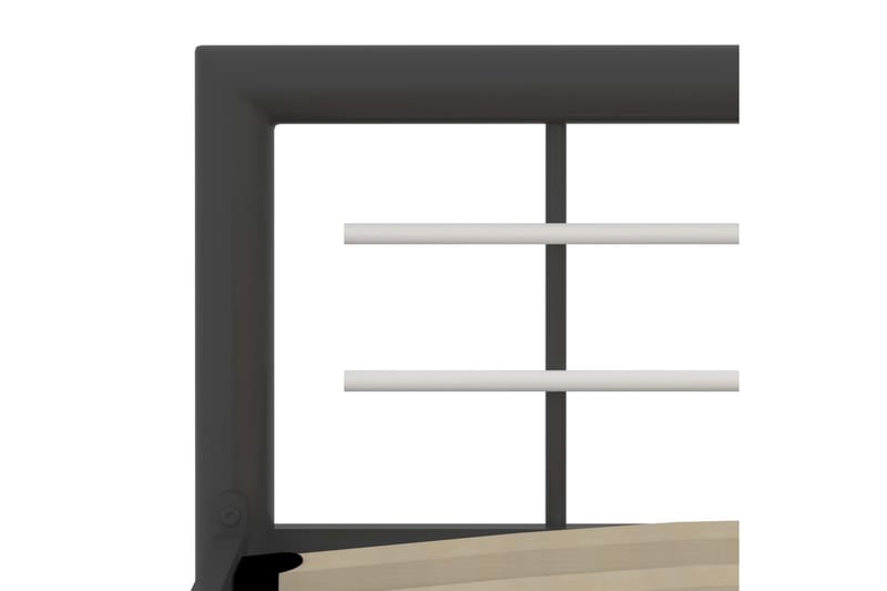 Sengeramme grå og hvit metall 120x200 cm - Grå - Sengeramme & sengestamme
