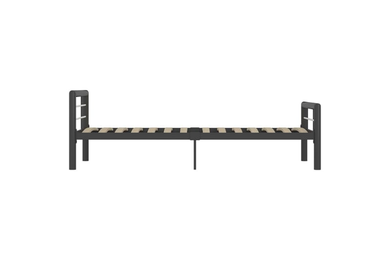 Sengeramme grå og hvit metall 90x200 cm - Grå - Møbler - Senger - Sengeramme & sengestamme
