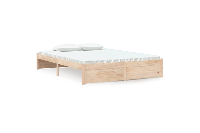 Sengeramme heltre 135x190 cm 4FT6 Double - Brun - Møbler - Senger - Sengeramme & sengestamme