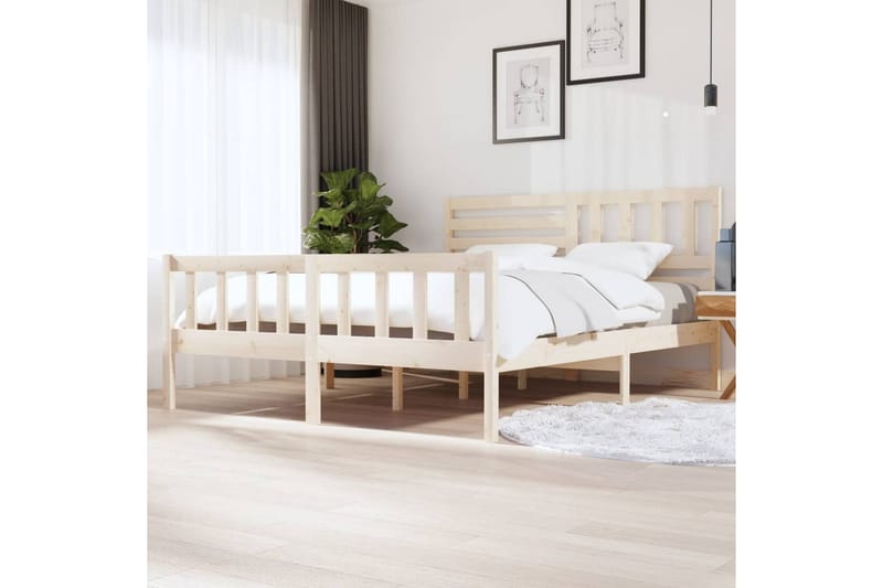 Sengeramme heltre 180x200 cm 6FT Super King - Brun - Møbler - Senger - Sengeramme & sengestamme