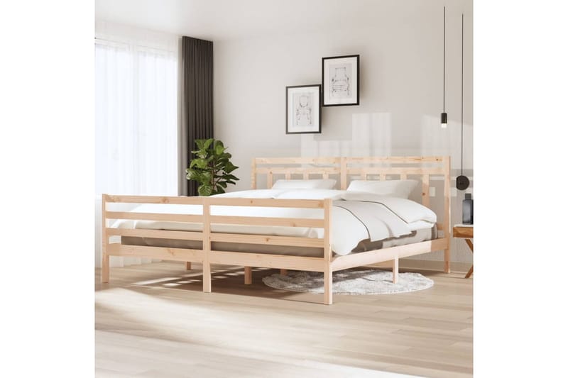 Sengeramme heltre 200x200 cm - Brun - Møbler - Senger - Sengeramme & sengestamme