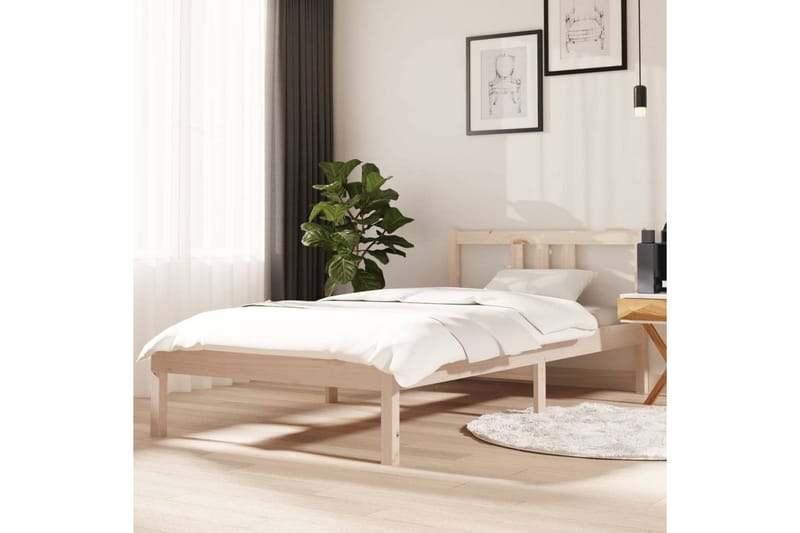 Sengeramme heltre 90x190 cm 3FT Single - Brun - Møbler - Senger - Sengeramme & sengestamme