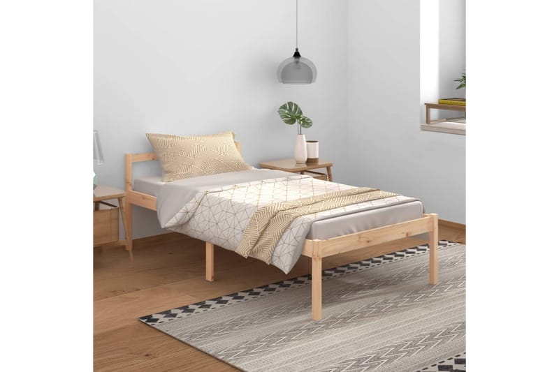 Sengeramme heltre furu 100x200 cm - Brun - Møbler - Senger - Sengeramme & sengestamme