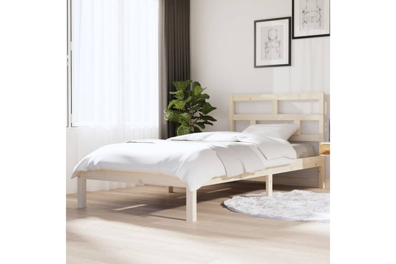 Sengeramme heltre furu 100x200 cm - Brun - Møbler - Senger - Sengeramme & sengestamme