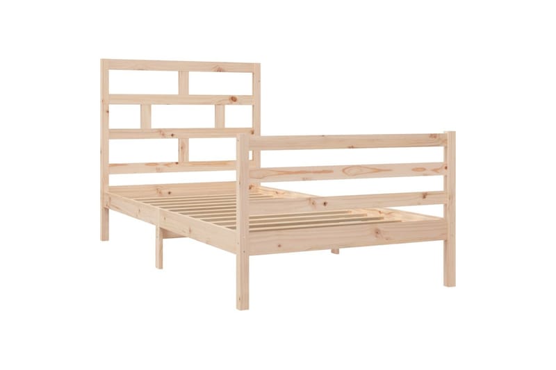 Sengeramme heltre furu 100x200 cm - Brun - Møbler - Senger - Sengeramme & sengestamme