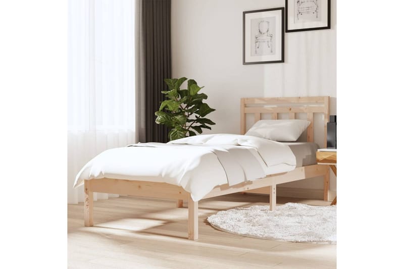 Sengeramme heltre furu 100x200 cm - Brun - Møbler - Senger - Sengeramme & sengestamme