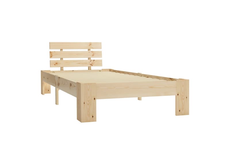 Sengeramme heltre furu 100x200 cm - Brun - Møbler - Senger - Sengeramme & sengestamme