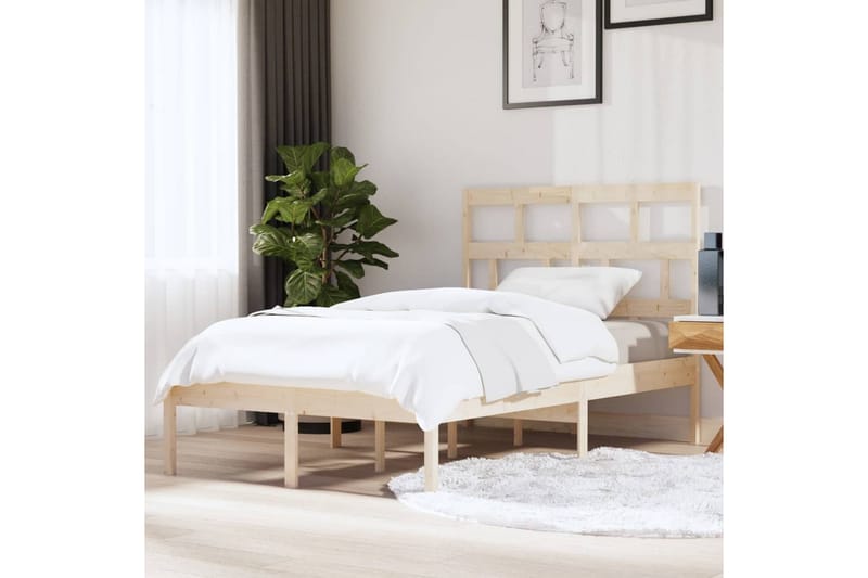 Sengeramme heltre furu 120x200 cm - Brun - Møbler - Senger - Sengeramme & sengestamme