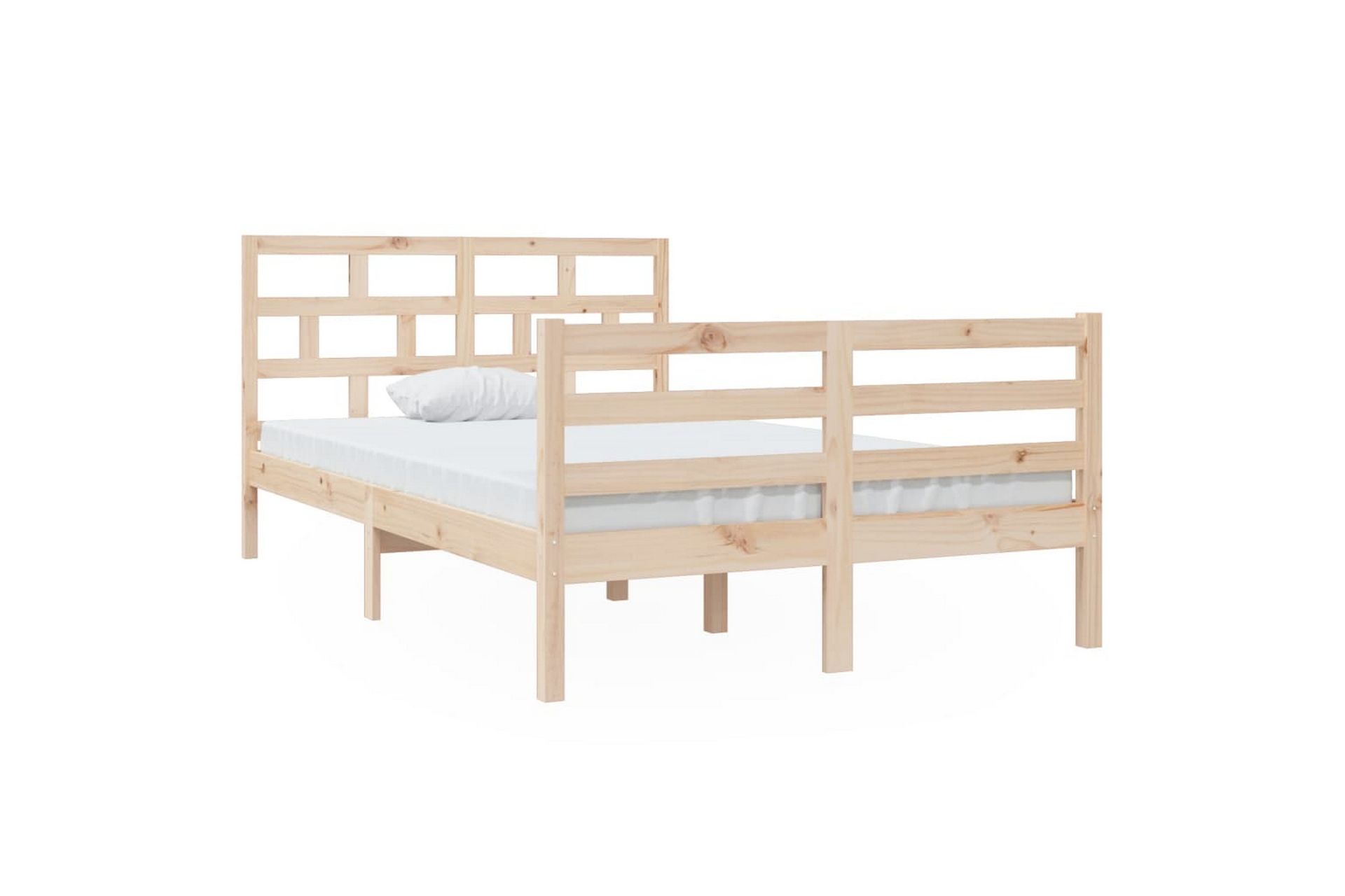Sengeramme heltre furu 120x200 cm - Brun - Møbler - Senger - Sengeramme & sengestamme