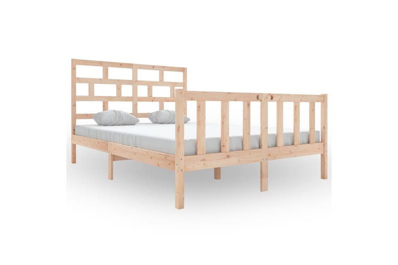 Sengeramme heltre furu 120x200 cm - Brun - Møbler - Senger - Sengeramme & sengestamme
