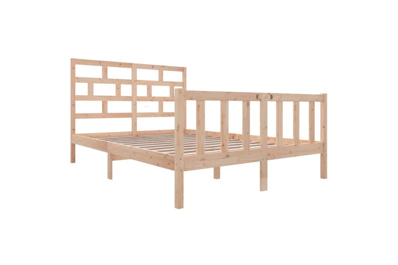 Sengeramme heltre furu 120x200 cm - Brun - Møbler - Senger - Sengeramme & sengestamme