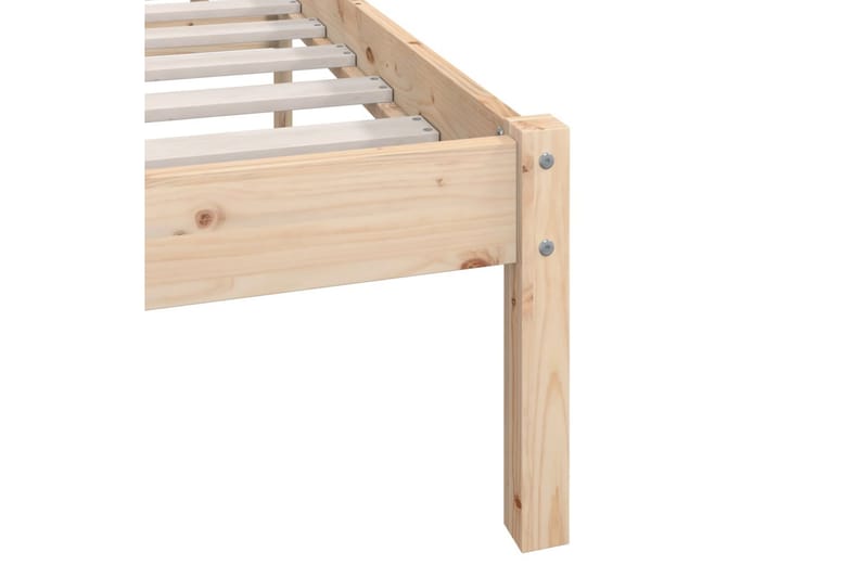 Sengeramme heltre furu 135x190 cm UK Double - Brun - Møbler - Senger - Sengeramme & sengestamme
