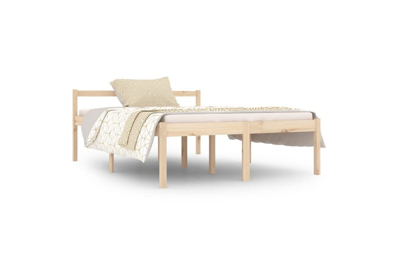Sengeramme heltre furu 140x190 cm - Brun - Møbler - Senger - Sengeramme & sengestamme