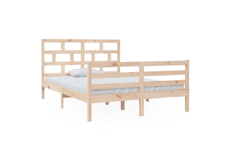 Sengeramme heltre furu 140x190 cm - Brun - Møbler - Senger - Sengeramme & sengestamme