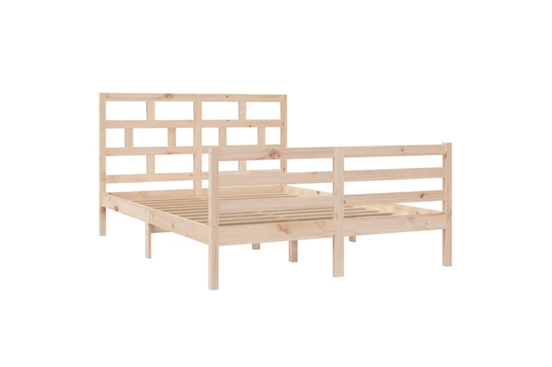 Sengeramme heltre furu 140x190 cm - Brun - Møbler - Senger - Sengeramme & sengestamme