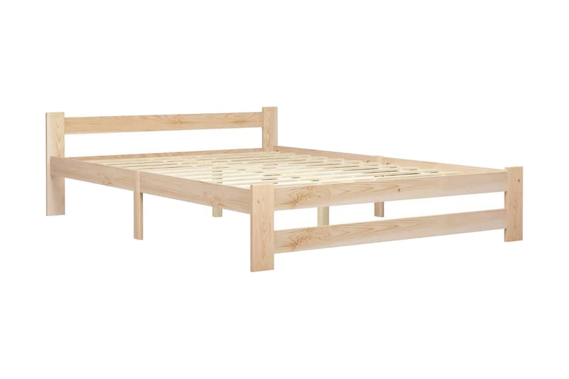 Sengeramme heltre furu 140x200 cm - Brun - Møbler - Senger - Sengeramme & sengestamme