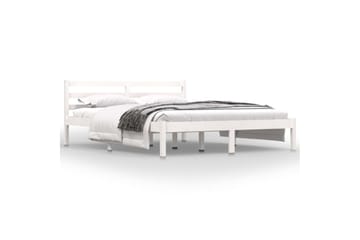 Sengeramme heltre furu 150x200 cm hvit 5FT King Size - Hvit - Møbler - Senger - Sengeramme & sengestamme