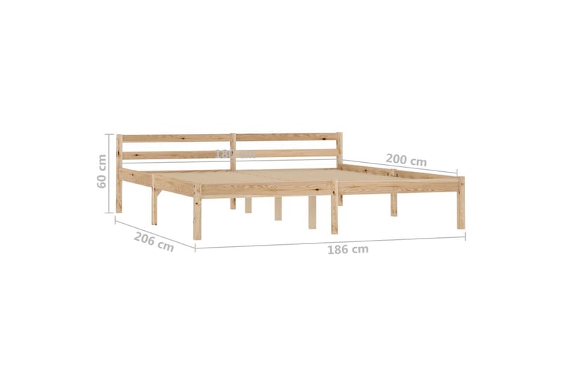 Sengeramme heltre furu 180x200 cm - Brun - Møbler - Senger - Sengeramme & sengestamme