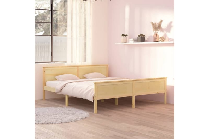 Sengeramme heltre furu 180x200 cm - Brun - Møbler - Senger - Sengeramme & sengestamme