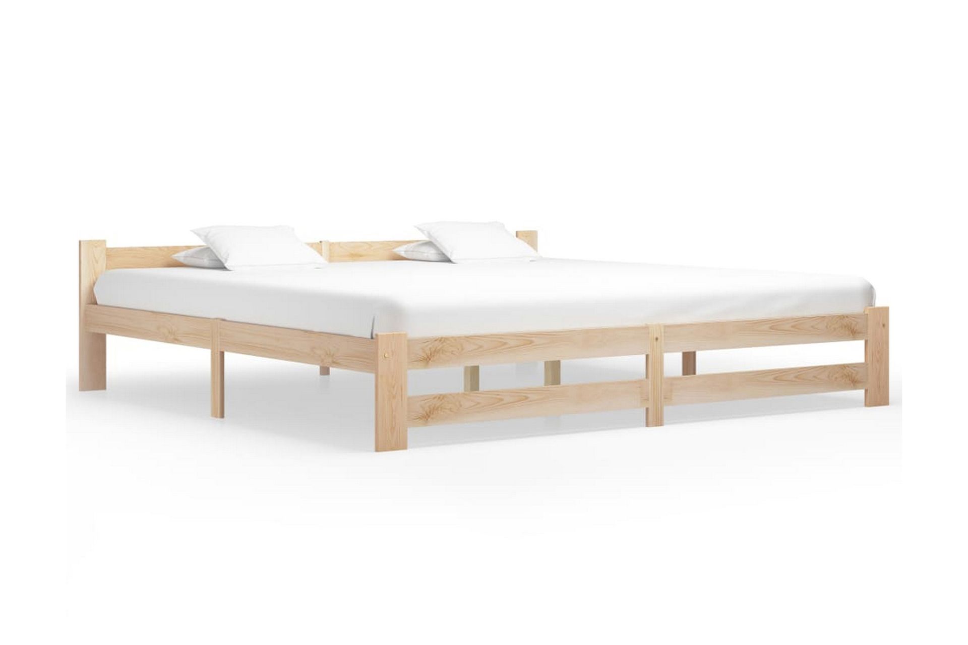 Sengeramme heltre furu 200x200 cm - Brun - Møbler - Senger - Sengeramme & sengestamme