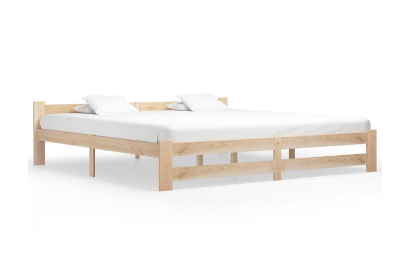 Sengeramme heltre furu 200x200 cm - Brun - Møbler - Senger - Sengeramme & sengestamme