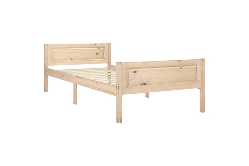 Sengeramme heltre furu 90x200 cm - Brun - Møbler - Senger - Sengeramme & sengestamme
