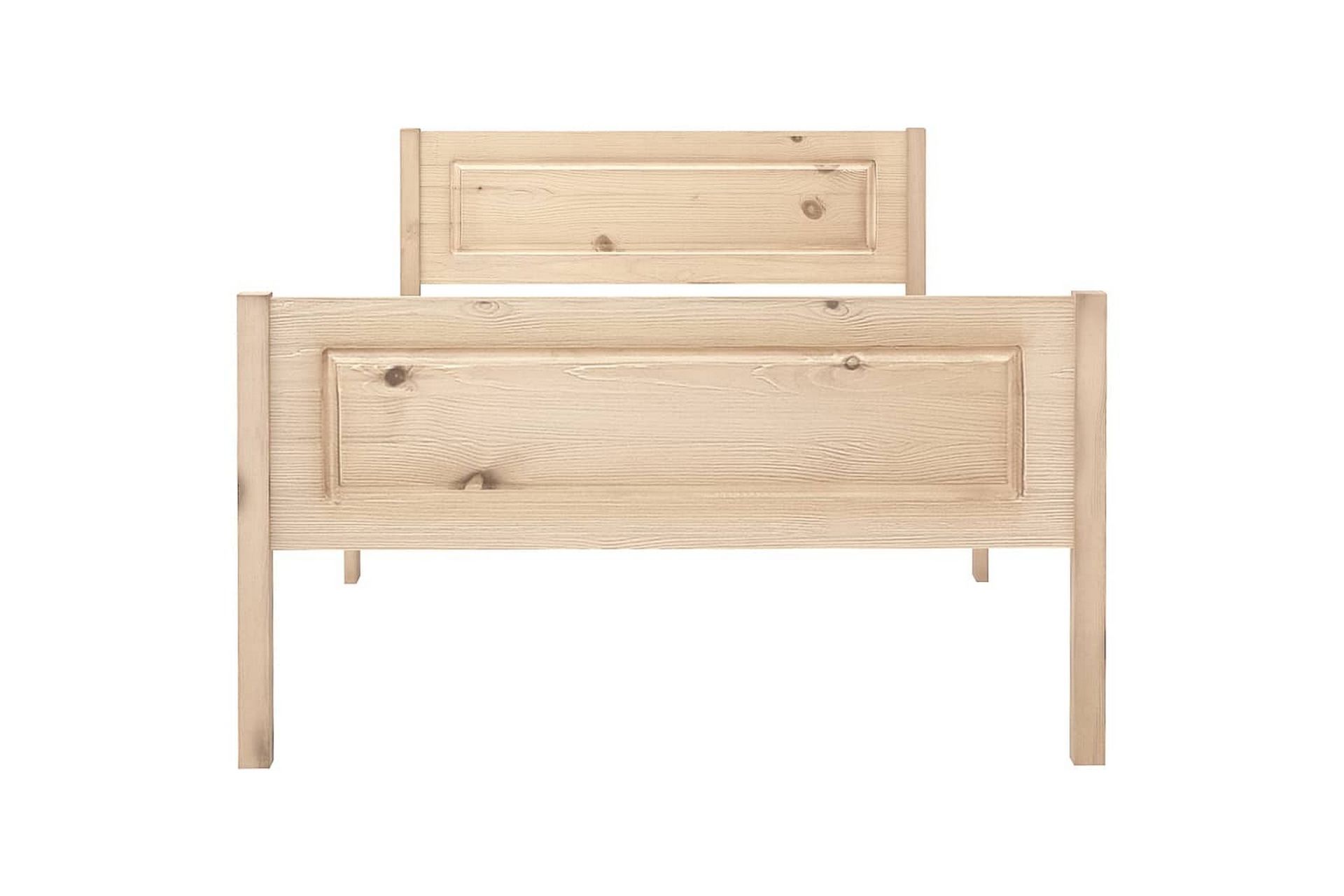 Sengeramme heltre furu 90x200 cm - Brun - Møbler - Senger - Sengeramme & sengestamme