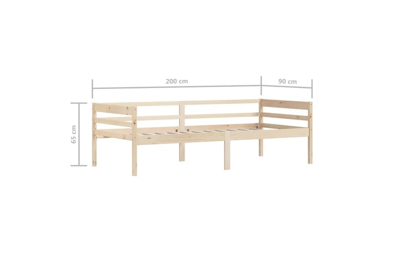 Sengeramme heltre furu 90x200 cm - Brun - Møbler - Senger - Sengeramme & sengestamme