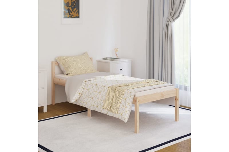 Sengeramme heltre furu 90x200 cm - Brun - Møbler - Senger - Sengeramme & sengestamme