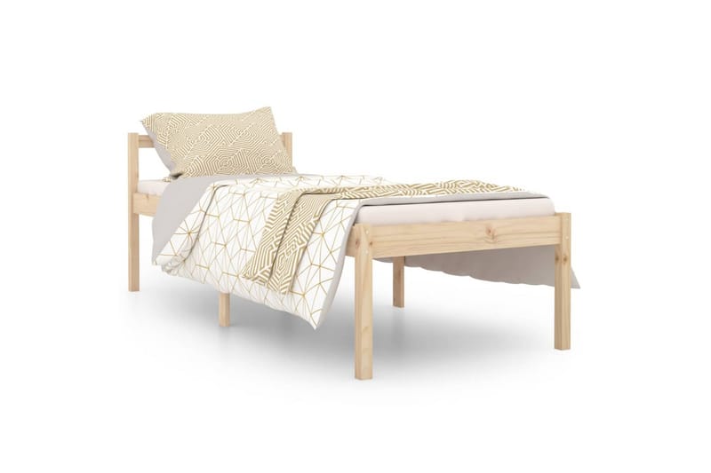 Sengeramme heltre furu 90x200 cm - Brun - Møbler - Senger - Sengeramme & sengestamme
