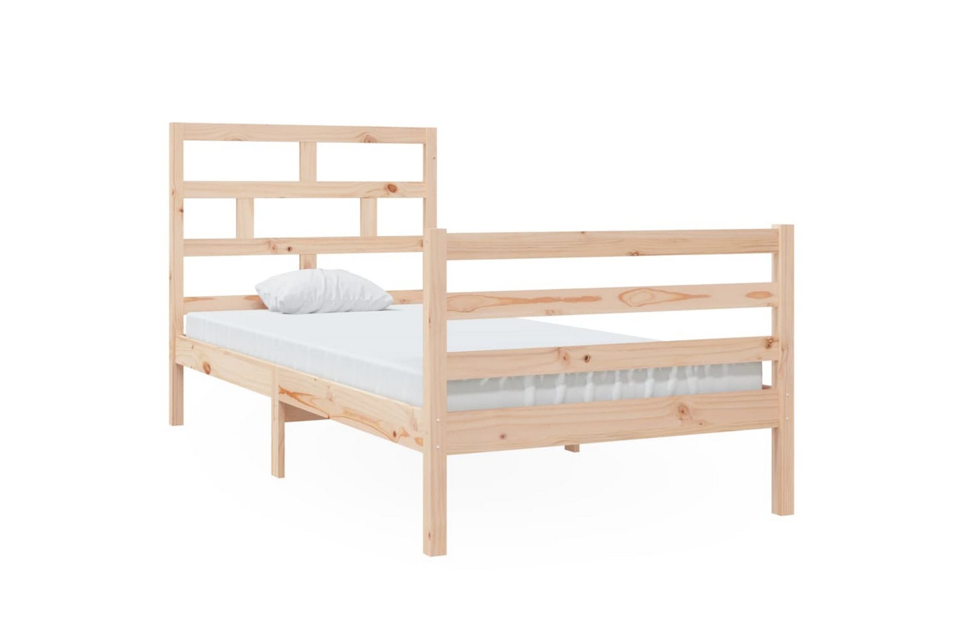 Sengeramme heltre furu 90x200 cm - Brun - Møbler - Senger - Sengeramme & sengestamme