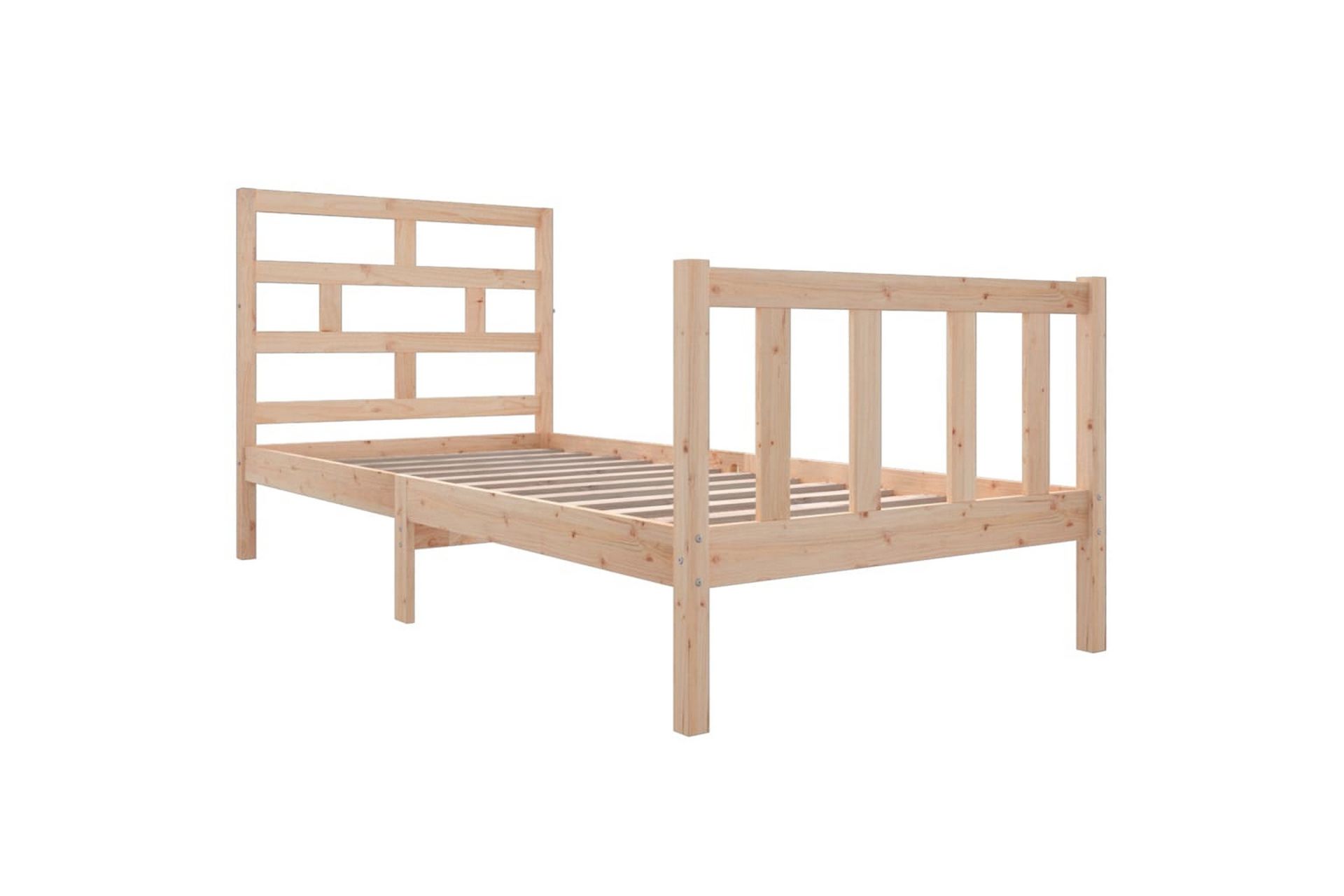 Sengeramme heltre furu 90x200 cm - Brun - Møbler - Senger - Sengeramme & sengestamme
