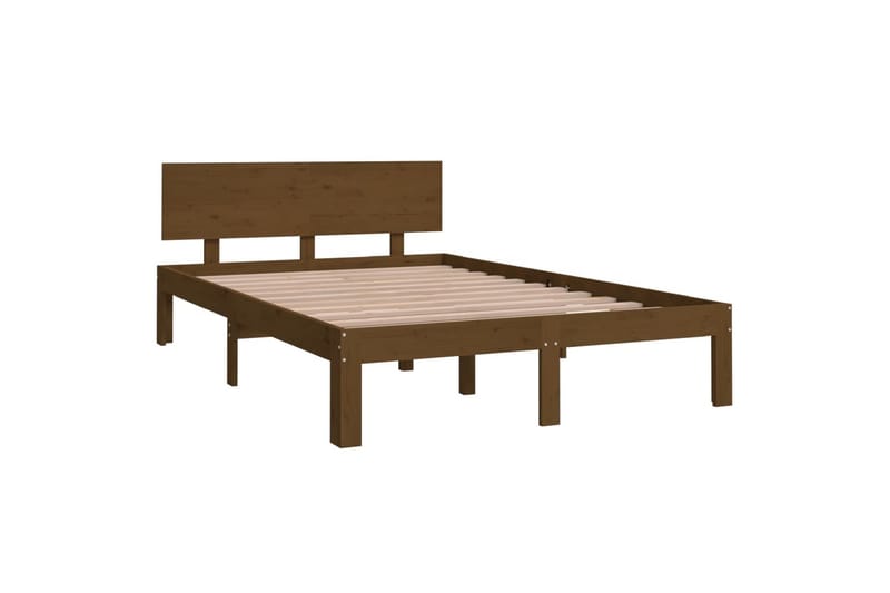 Sengeramme honningbrun heltre 120x190 cm 4FT Small Double - Brun - Møbler - Senger - Sengeramme & sengestamme