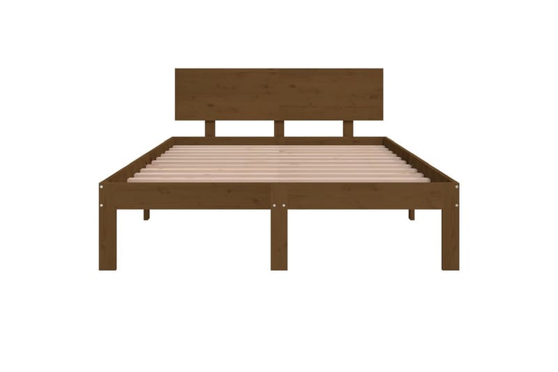 Sengeramme honningbrun heltre 120x190 cm 4FT Small Double - Brun - Møbler - Senger - Sengeramme & sengestamme