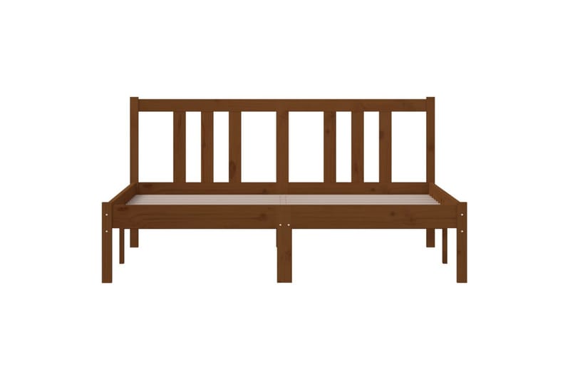 Sengeramme honningbrun heltre 135x190 cm 4FT6 Double - Brun - M�øbler - Senger - Sengeramme & sengestamme