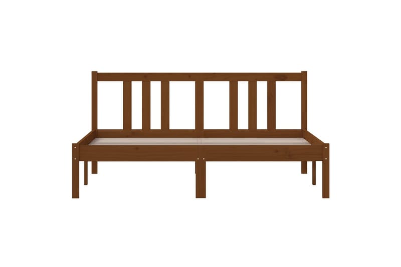 Sengeramme honningbrun heltre 140x190 cm - Brun - Møbler - Senger - Sengeramme & sengestamme