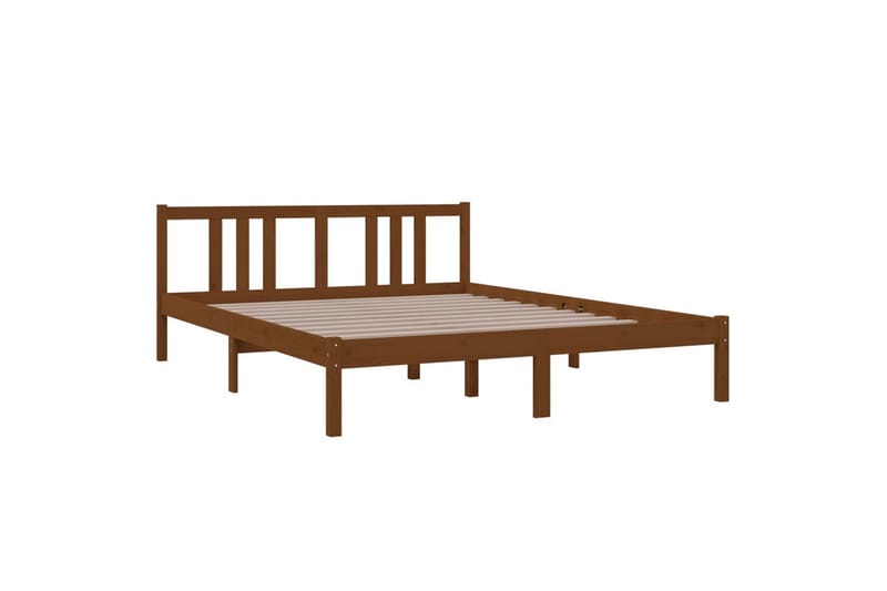 Sengeramme honningbrun heltre 150x200 cm 5FT King Size - Brun - Sengeramme & sengestamme