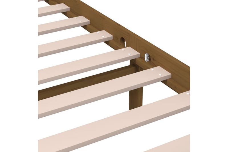 Sengeramme honningbrun heltre 200x200 cm - Brun - Møbler - Senger - Sengeramme & sengestamme