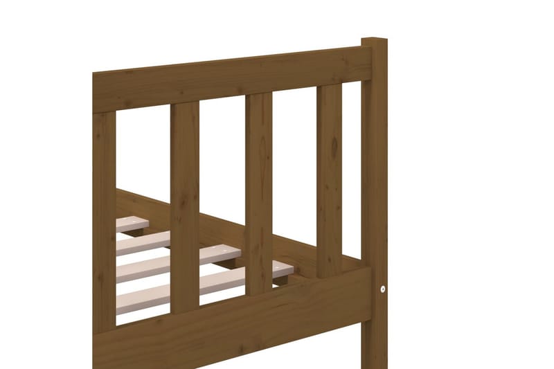 Sengeramme honningbrun heltre 200x200 cm - Brun - Møbler - Senger - Sengeramme & sengestamme