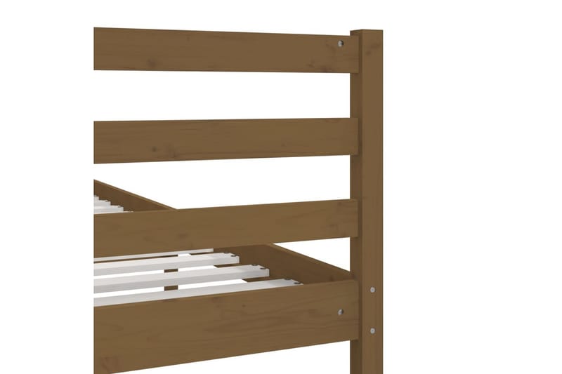 Sengeramme honningbrun heltre 200x200 cm - Brun - Møbler - Senger - Sengeramme & sengestamme