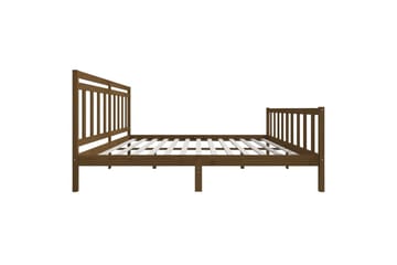 Sengeramme honningbrun heltre 200x200 cm - Brun - Møbler - Senger - Sengeramme & sengestamme