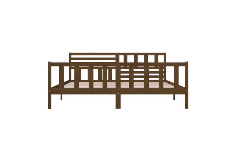 Sengeramme honningbrun heltre 200x200 cm - Brun - Møbler - Senger - Sengeramme & sengestamme