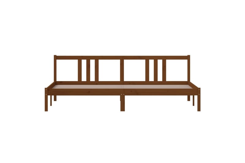 Sengeramme honningbrun heltre 200x200 cm - Brun - Møbler - Senger - Sengeramme & sengestamme