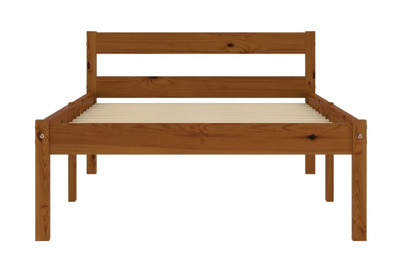 Sengeramme honningbrun heltre furu 100x200 cm - Brun - Møbler - Senger - Sengeramme & sengestamme