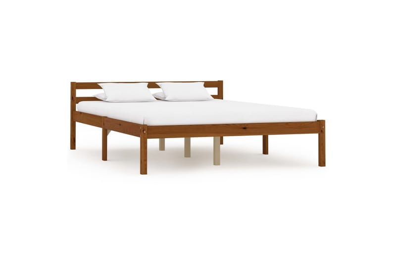 Sengeramme honningbrun heltre furu 120x200 cm - Brun - Møbler - Senger - Sengeramme & sengestamme