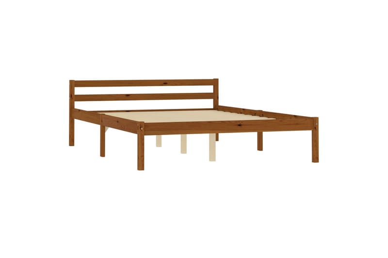 Sengeramme honningbrun heltre furu 120x200 cm - Brun - Møbler - Senger - Sengeramme & sengestamme
