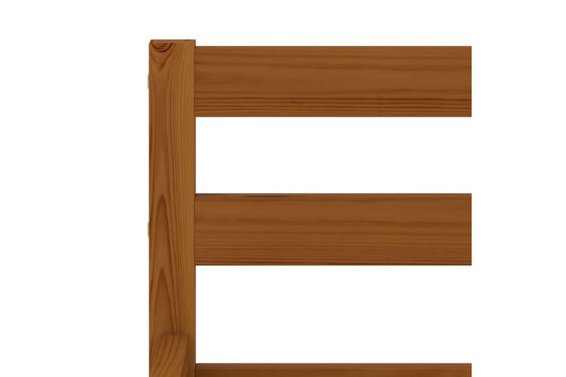 Sengeramme honningbrun heltre furu 120x200 cm - Brun - Møbler - Senger - Sengeramme & sengestamme